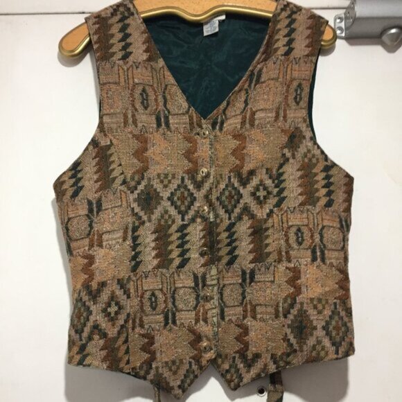 VINTAGE PRINCIPLES PRINT VESTS SIZE L - Picture 4 of 7